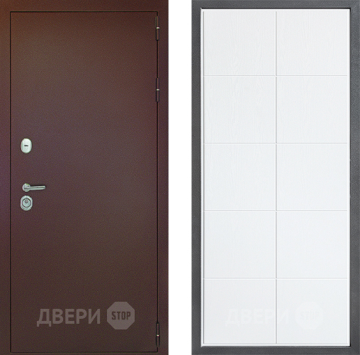 Входная металлическая Дверь Дверной континент Рубикон Медь Дизайн ФЛ-Кватро Белое дерево в Луховицах