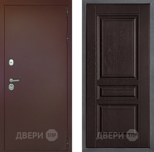 Дверь Дверной континент Рубикон Медь Дизайн ФЛ-243 Дуб шоколадный в Луховицах