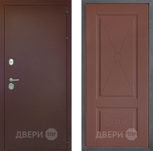 Входная металлическая Дверь Дверной континент Рубикон Медь Дизайн ФЛ-617 Ясень шоколадный в Луховицах