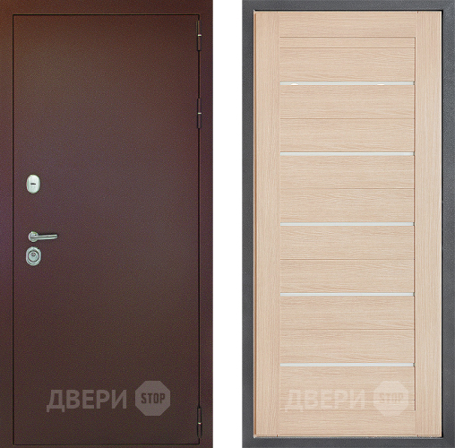 Входная металлическая Дверь Дверной континент Рубикон Медь Дизайн ФЛ-46 Капучино в Луховицах
