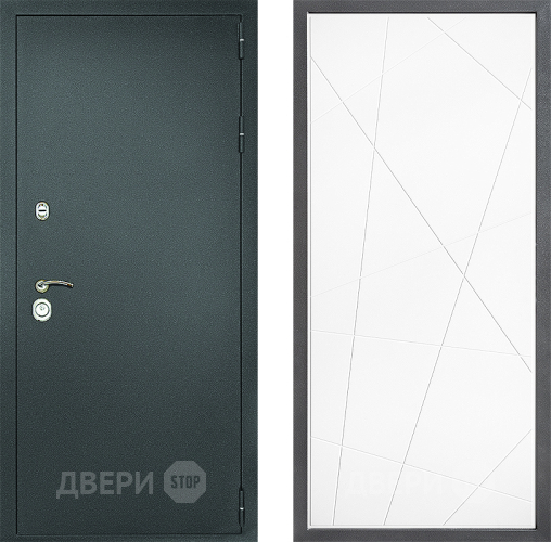 Дверь Дверной континент Рубикон Серебро Дизайн ФЛ-655 Белый софт в Луховицах