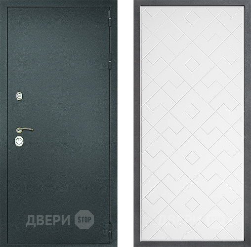 Дверь Дверной континент Рубикон Серебро Дизайн ФЛ-Тиффани Белый софт в Луховицах