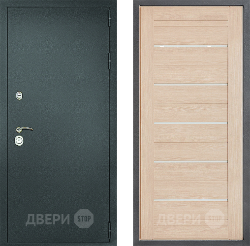 Входная металлическая Дверь Дверной континент Рубикон Серебро Дизайн ФЛ-46 Капучино в Луховицах