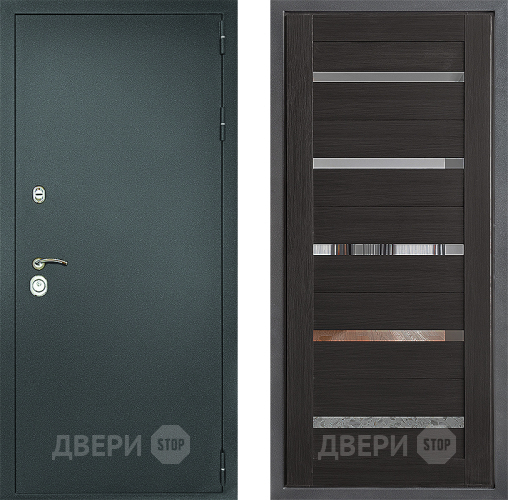 Входная металлическая Дверь Дверной континент Рубикон Серебро Дизайн ФЛ-47 Венге в Луховицах