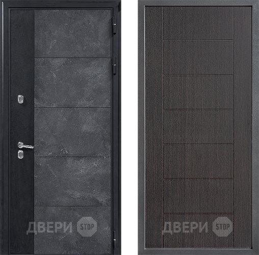 Входная металлическая Дверь Дверной континент ДК-15 Бетон ТЕРМО ФЛ-Лайн Венге в Луховицах