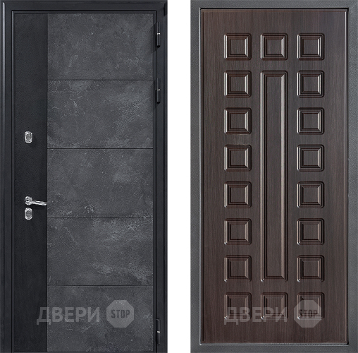 Входная металлическая Дверь Дверной континент ДК-15 Бетон ТЕРМО ФЛ-183 Венге в Луховицах