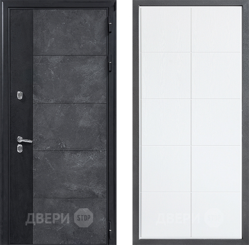 Входная металлическая Дверь Дверной континент ДК-15 Бетон ТЕРМО ФЛ-Кватро Белое дерево в Луховицах