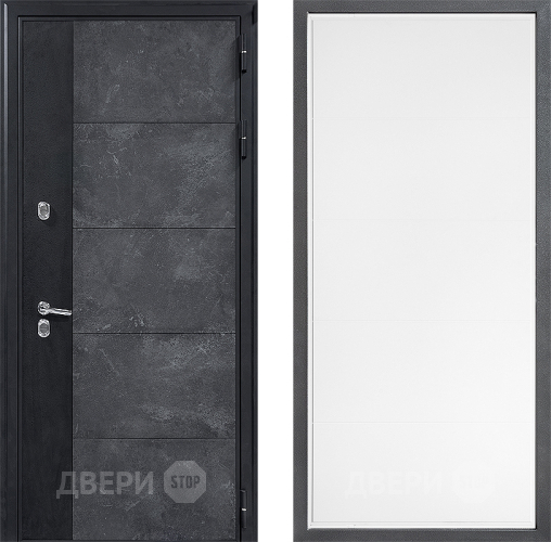 Входная металлическая Дверь Дверной континент ДК-15 Бетон ТЕРМО ФЛ-649 Белый софт в Луховицах