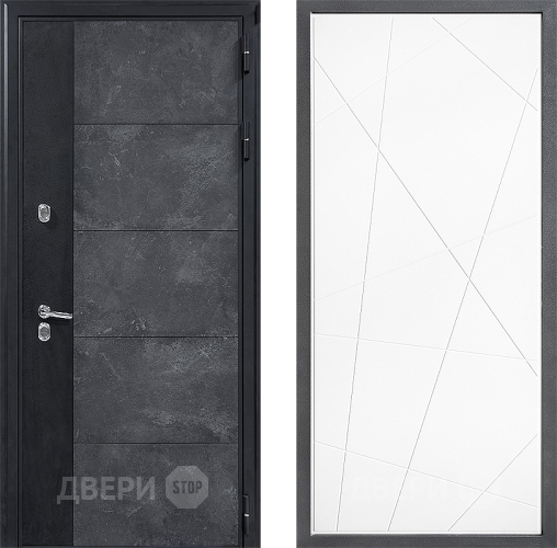 Входная металлическая Дверь Дверной континент ДК-15 Бетон ТЕРМО ФЛ-655 Белый софт в Луховицах