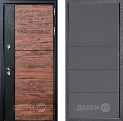 Входная металлическая Дверь Дверной континент ДК-15 Красное Дерево ТЕРМО ФЛ-649 Графит софт в Луховицах
