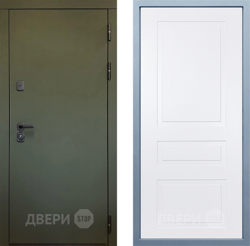 Входная металлическая Дверь Дива МД-61 Н-13 Белый в Луховицах