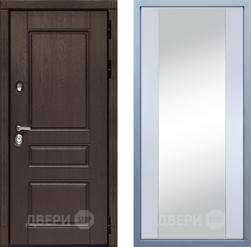 Входная металлическая Дверь Дива МД-90 Д-15 Зеркало Белый в Луховицах