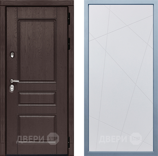 Входная металлическая Дверь Дива МД-90 Д-11 Белый в Луховицах