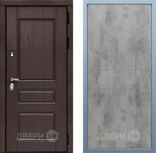 Входная металлическая Дверь Дива МД-90 М-1 Бетон темный в Луховицах