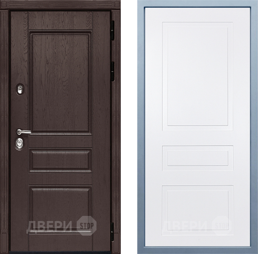 Входная металлическая Дверь Дива МД-90 Н-13 Белый в Луховицах