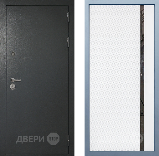 Входная металлическая Дверь Дива МД-40 Титан МХ-47 Белый матовый в Луховицах