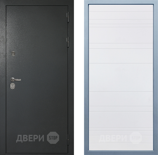 Входная металлическая Дверь Дива МД-40 Титан Д-5 Белый в Луховицах