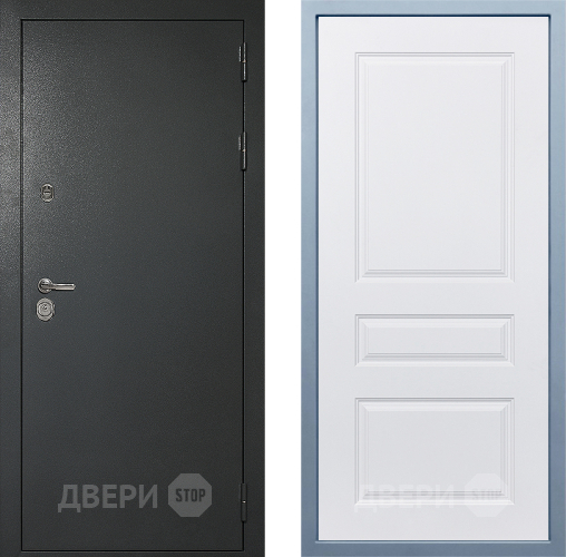 Входная металлическая Дверь Дива МД-40 Титан Д-13 Белый в Луховицах