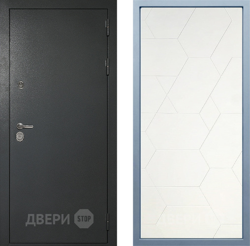 Входная металлическая Дверь Дива МД-40 Титан М-16 Белый в Луховицах