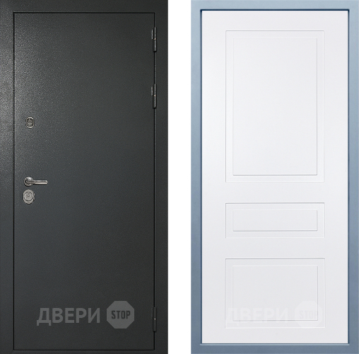 Входная металлическая Дверь Дива МД-40 Титан Н-13 Белый в Луховицах