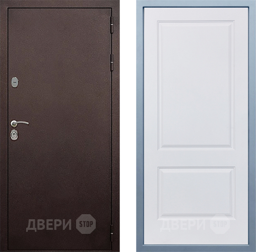 Дверь Дива МД-40 Медь Д-7 Белый в Луховицах