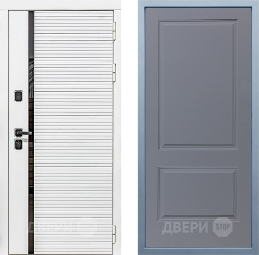 Входная металлическая Дверь Дива МХ-45 Белая STR Д-7 Силк Маус в Луховицах