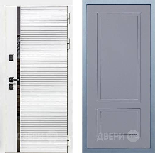 Входная металлическая Дверь Дива МХ-45 Белая STR Н-7 Силк Маус в Луховицах