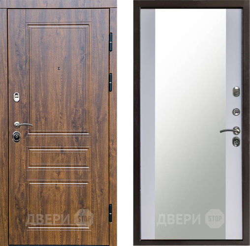 Дверь Престиж Классика Дуб Зеркало Белый софт в Луховицах