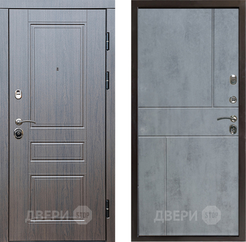 Входная металлическая Дверь Престиж Классика Венге Горизонт Бетон темный в Луховицах