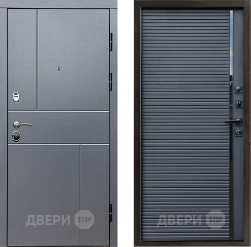 Входная металлическая Дверь Престиж Горизонт Грэй Porte Черный кварц в Луховицах