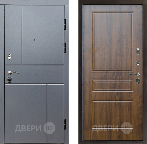 Входная металлическая Дверь Престиж Горизонт Грэй Классика Дуб в Луховицах