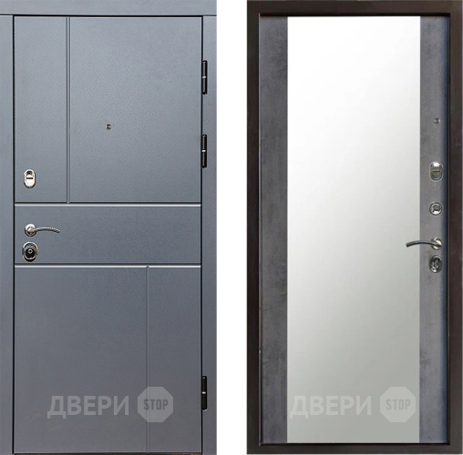 Дверь Престиж Горизонт Грэй Зеркало Бетон темный в Луховицах