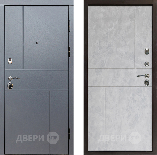 Входная металлическая Дверь Престиж Горизонт Грэй Горизонт Бетон светлый в Луховицах
