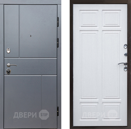 Входная металлическая Дверь Престиж Горизонт Грэй Премиум Лиственница белая в Луховицах