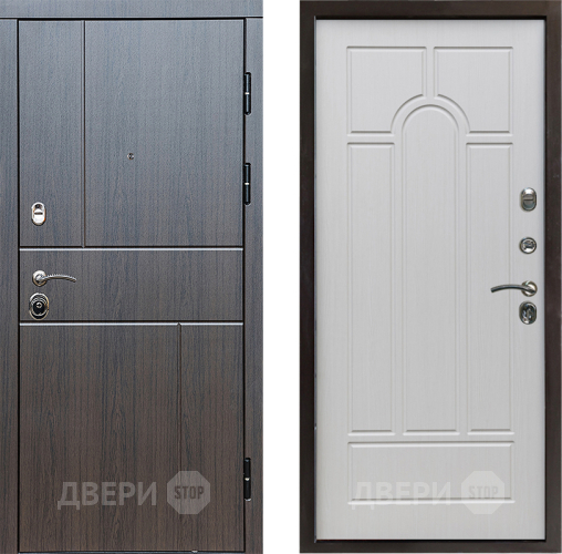 Входная металлическая Дверь Престиж Горизонт Венге Арка Лиственница белая в Луховицах
