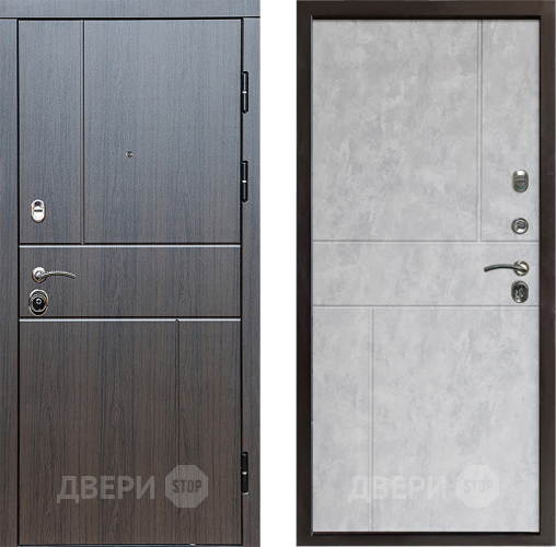 Входная металлическая Дверь Престиж Горизонт Венге Горизонт Бетон светлый в Луховицах