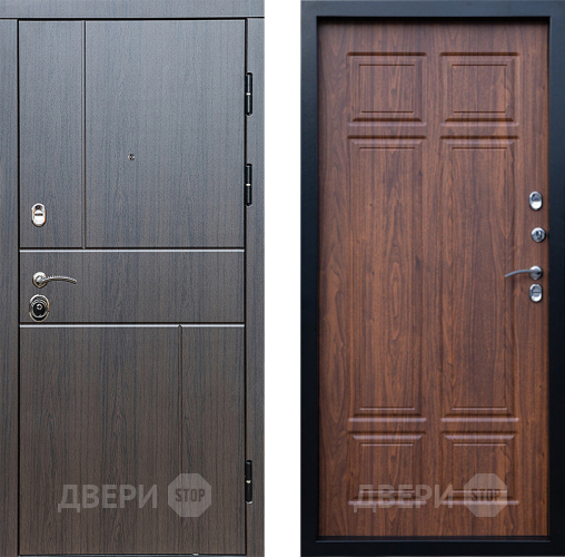 Входная металлическая Дверь Престиж Горизонт Венге Премиум Орех темный в Луховицах