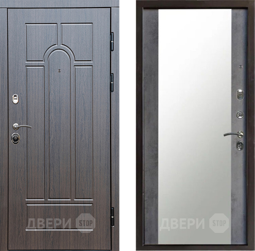 Дверь Престиж Арка Зеркало Бетон темный в Луховицах