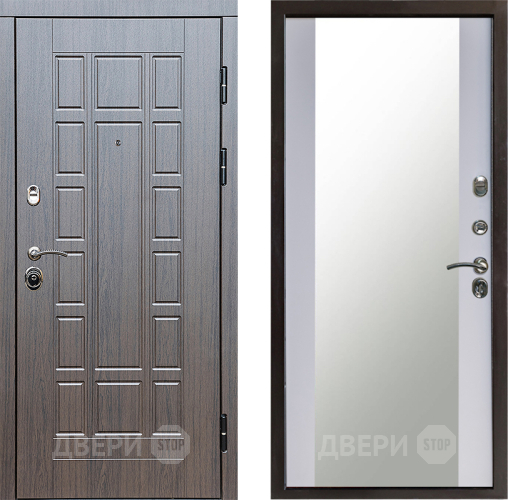 Входная металлическая Дверь Престиж Престиж Зеркало Белый софт в Луховицах