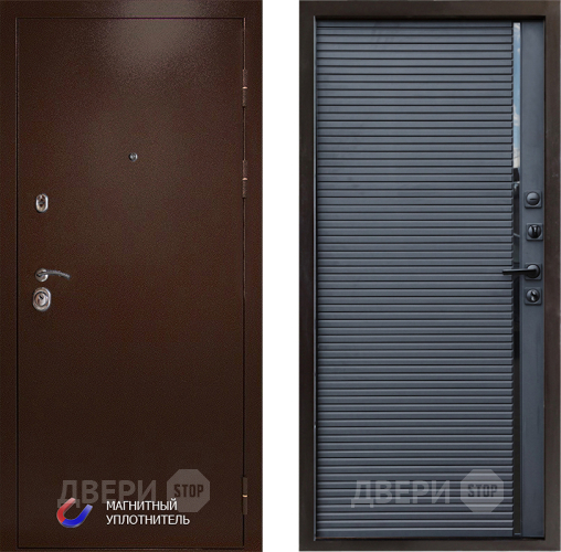 Входная металлическая Дверь Престиж Медь Porte Черный кварц в Луховицах