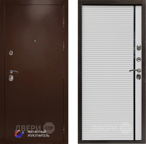 Входная металлическая Дверь Престиж Медь Porte Белый в Луховицах