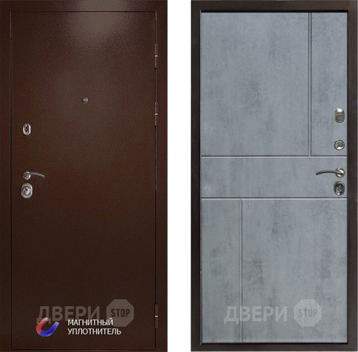 Дверь Престиж Медь Горизонт Бетон темный в Луховицах