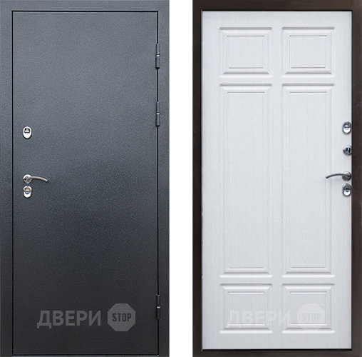 Входная металлическая Дверь Престиж TERMO с терморазрывом Снегирь Серебро Премиум Лиственница белая в Луховицах