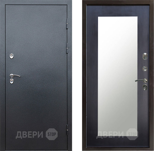 Входная металлическая Дверь Престиж TERMO с терморазрывом Снегирь Серебро Зеркало пастораль Венге в Луховицах