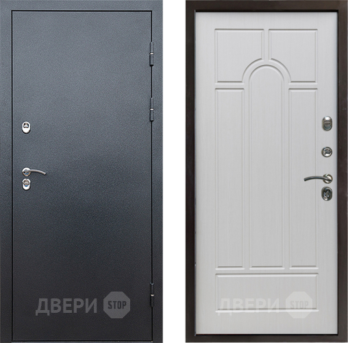 Входная металлическая Дверь Престиж TERMO с терморазрывом Снегирь Серебро Арка Лиственница белая в Луховицах
