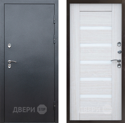 Входная металлическая Дверь Престиж TERMO с терморазрывом Снегирь Серебро Царга Лиственница белая в Луховицах