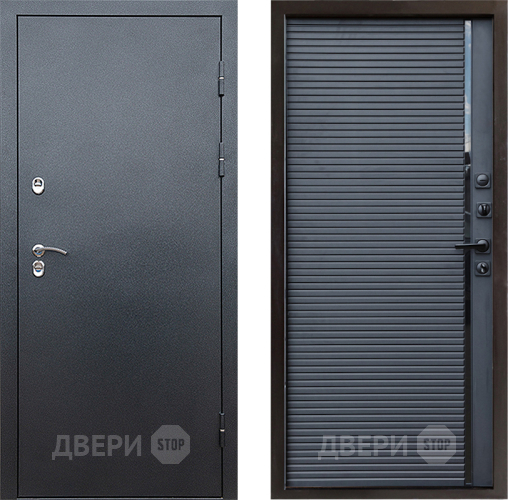 Входная металлическая Дверь Престиж TERMO с терморазрывом Снегирь Серебро Porte Черный кварц в Луховицах