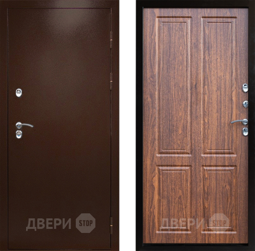 Входная металлическая Дверь Престиж TERMO с терморазрывом Снегирь Медь Премиум Орех светлый в Луховицах