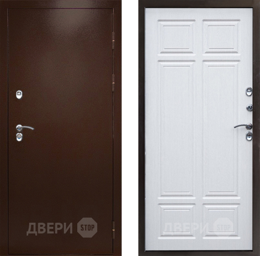 Входная металлическая Дверь Престиж TERMO с терморазрывом Снегирь Медь Премиум Лиственница белая в Луховицах