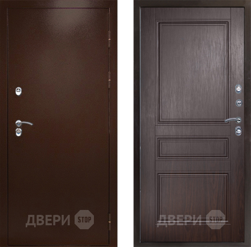 Входная металлическая Дверь Престиж TERMO с терморазрывом Снегирь Медь Классика Венге в Луховицах